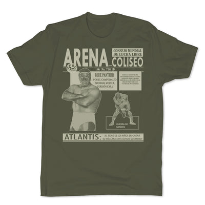 Lucha-Libre-Arena-Coliseo-Green-Mens-T-Shirt