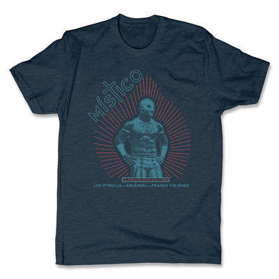 Lucha-Libre-Mistico-Urbana-Blue-Mens-T-Shirt