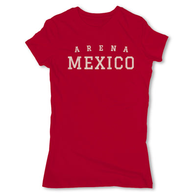 Lucha-Libre-Arena-Mexico-Red-Womens-T-Shirt