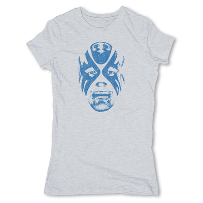 Lucha-Libre-Atlantis-Mask-Grey-Womens-T-Shirt