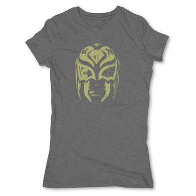 Lucha-Libre-La-Sombra-Mask-Grey-Womens-T-Shirt