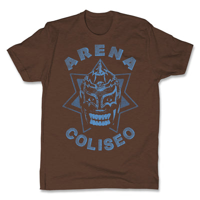 Lucha-Libre-Mephisto-Coliseo-Brown-Mens-T-Shirt