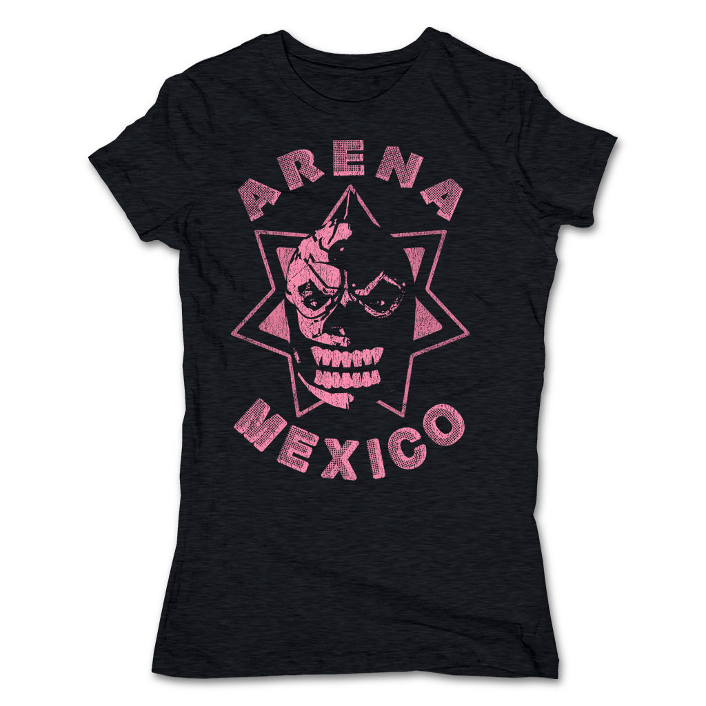 Lucha-Libre-Mephisto-Estrella-Black-Womens-T-Shirt