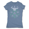 Lucha-Libre-Mephisto-Urbana-Blue-Womens-T-Shirt
