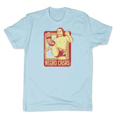 Lucha-Libre-Negro-Casas-Retro-Blue-Mens-T-Shirt