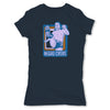 Lucha-Libre-Negro-Casas-Retro-Blue-Womens-T-Shirt