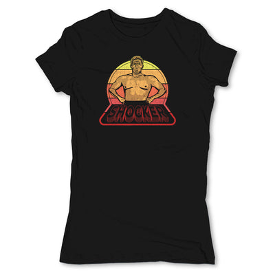 Lucha-Libre-Shocker-Retro-Black-Womens-T-Shirt